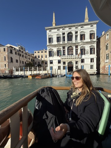 Taking the vaporetto into Venice