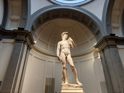 Details of David at the Galleria dell'Accademia