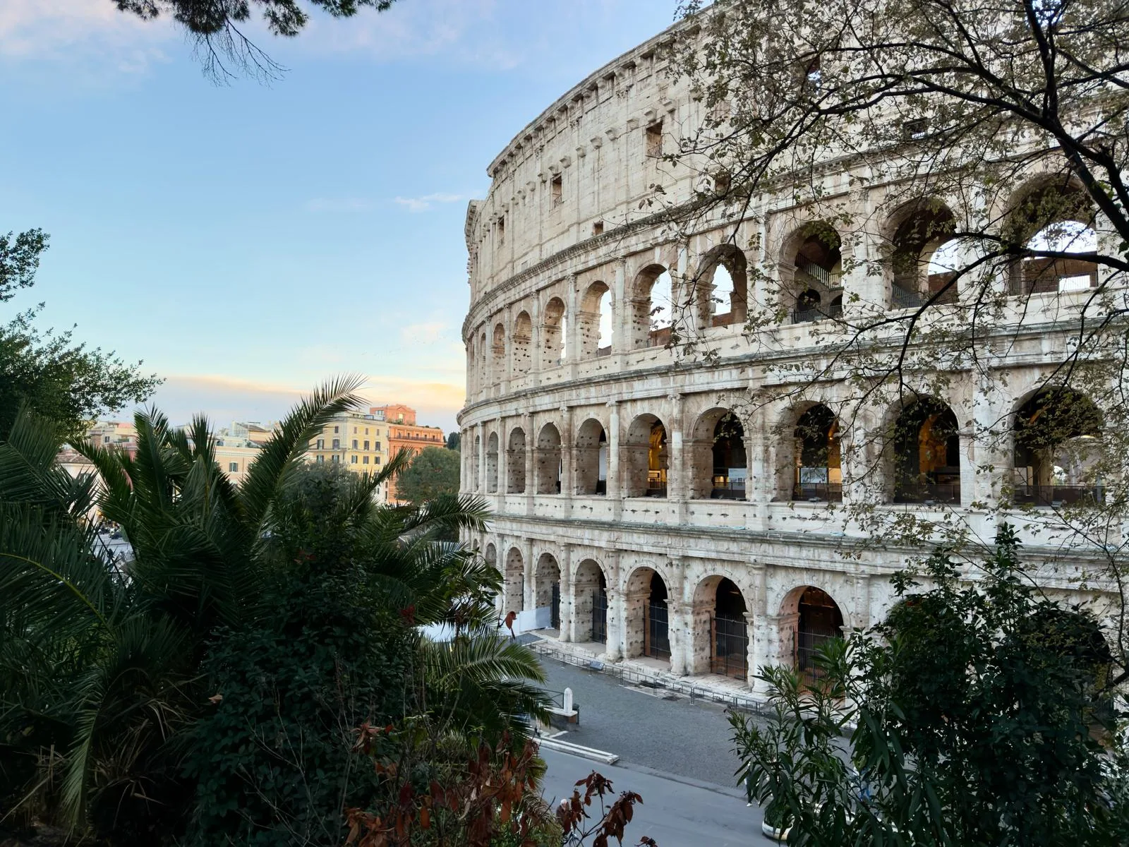 Great viewpoint of the Colosseum in Rome