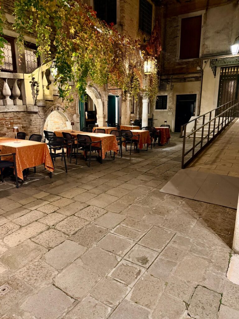 beautiful wisteria covered courtyard venice