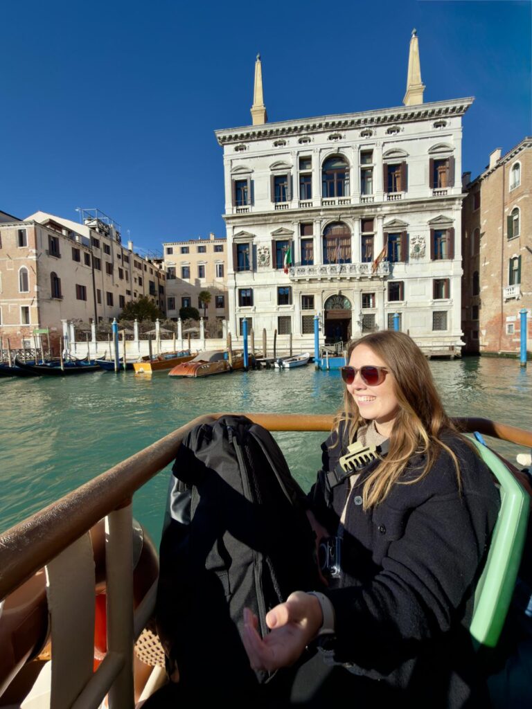 Taking the vaporetto into Venice