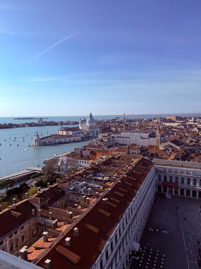 Views above St. Marks Square Venice during fall