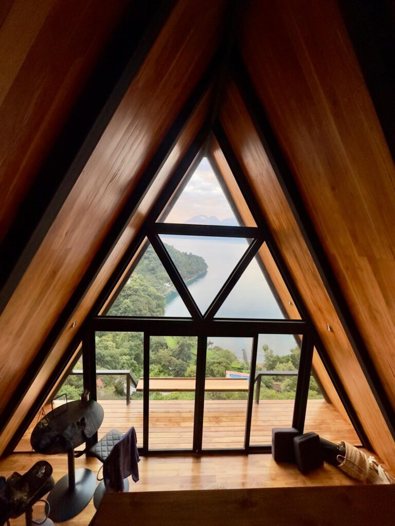 View from our bedroom of our Airbnb in San Marcos